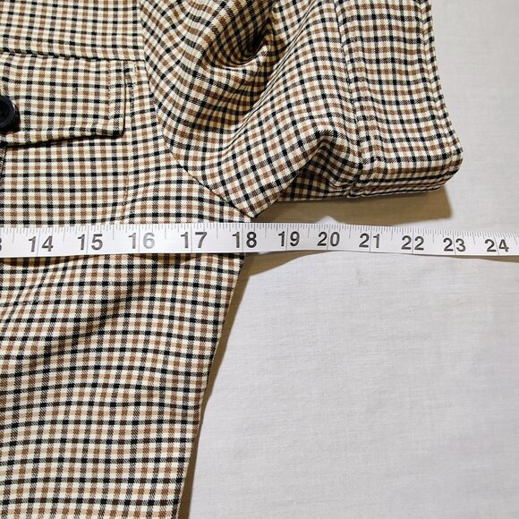 NWT Toccin Short Sleeve Button Front Plaid Mini Dress 4 - Picture 3 of 9